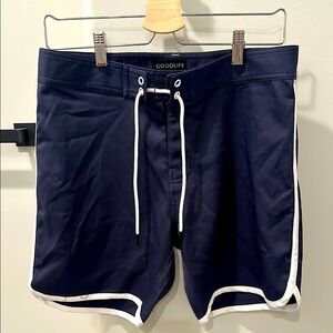 Goodlife Navy Blue Shorts with White Trim